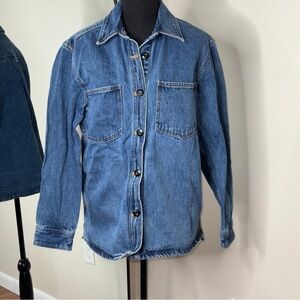 Velvet Heart Denim Shirt Shacket Chore Jacket Size XS